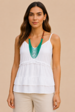 blusa boho chic blanca nannar tirantes ajustables La Gata Voladora Alpujarra Almeria