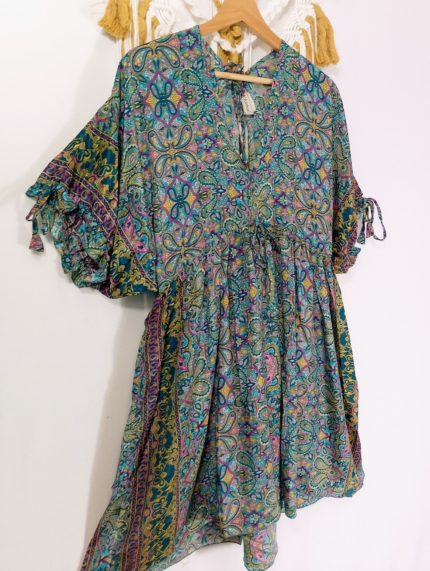 Blusa de Seda Oversize estilo Bohemio - La Gata Voladora
