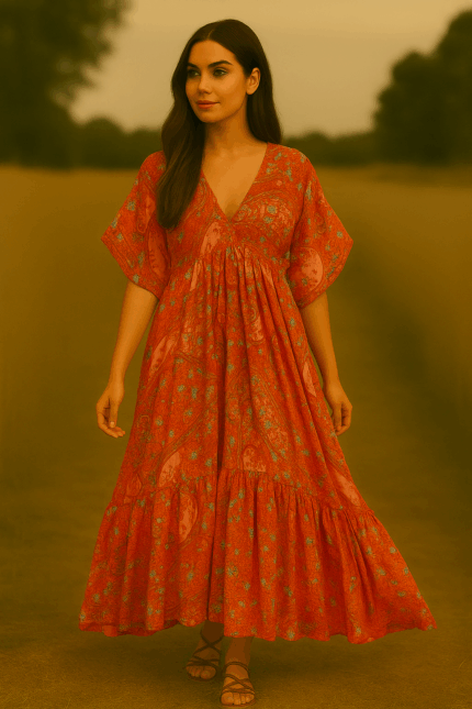 vestido-seda-nefertiti-boho vestido de seda oversize