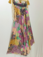 pantalón de seda boho Yemanjá Gold - La Gata Voladora