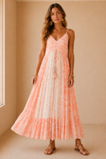 vestido algodon venus rosa boho largo La Gata Voladora Alpujarra Almeria