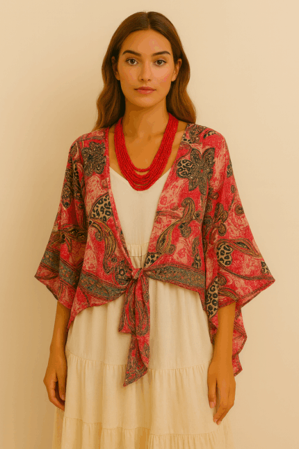 chaqueta seda tipo kimono Ipanema La Gata Voladora Laujar de Andarax Alpujarra Almeria