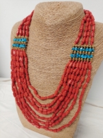 collar bohemio rojo