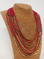 collar rojo bohemio