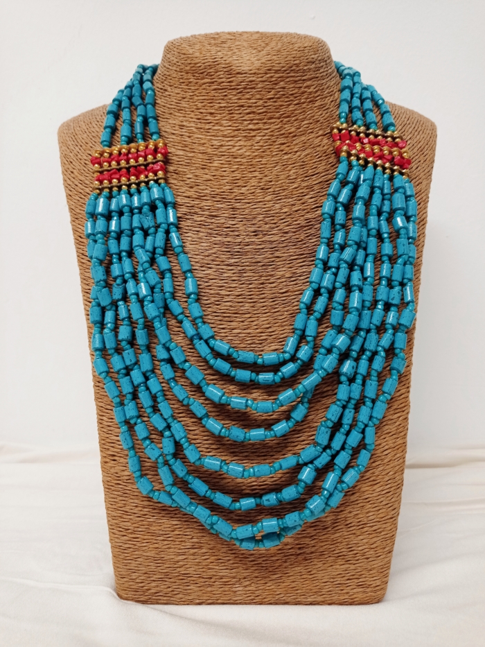 collar bohemio turquesa