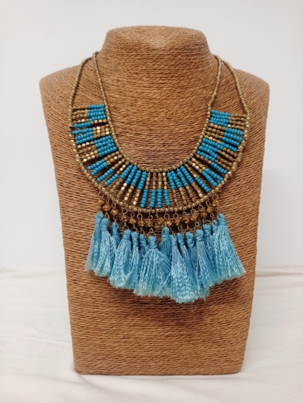 collar turquesa bohemio