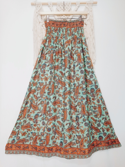 Falda de India de seda boho - La Gata Voladora