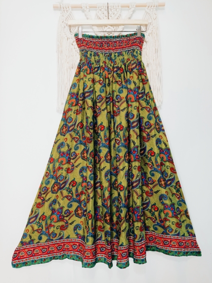 Falda de India de seda boho - La Gata Voladora