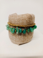 pulsera de la india con piedra de cuarzo verde