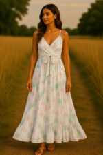 Vestido largo boho chic algodon La Gata Voladora Alpujarra Almeria