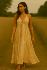 vestido largo boho algodón - La Gata Voladora