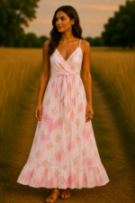 Vestido largo boho chic algodon La Gata Voladora Alpujarra Almeria