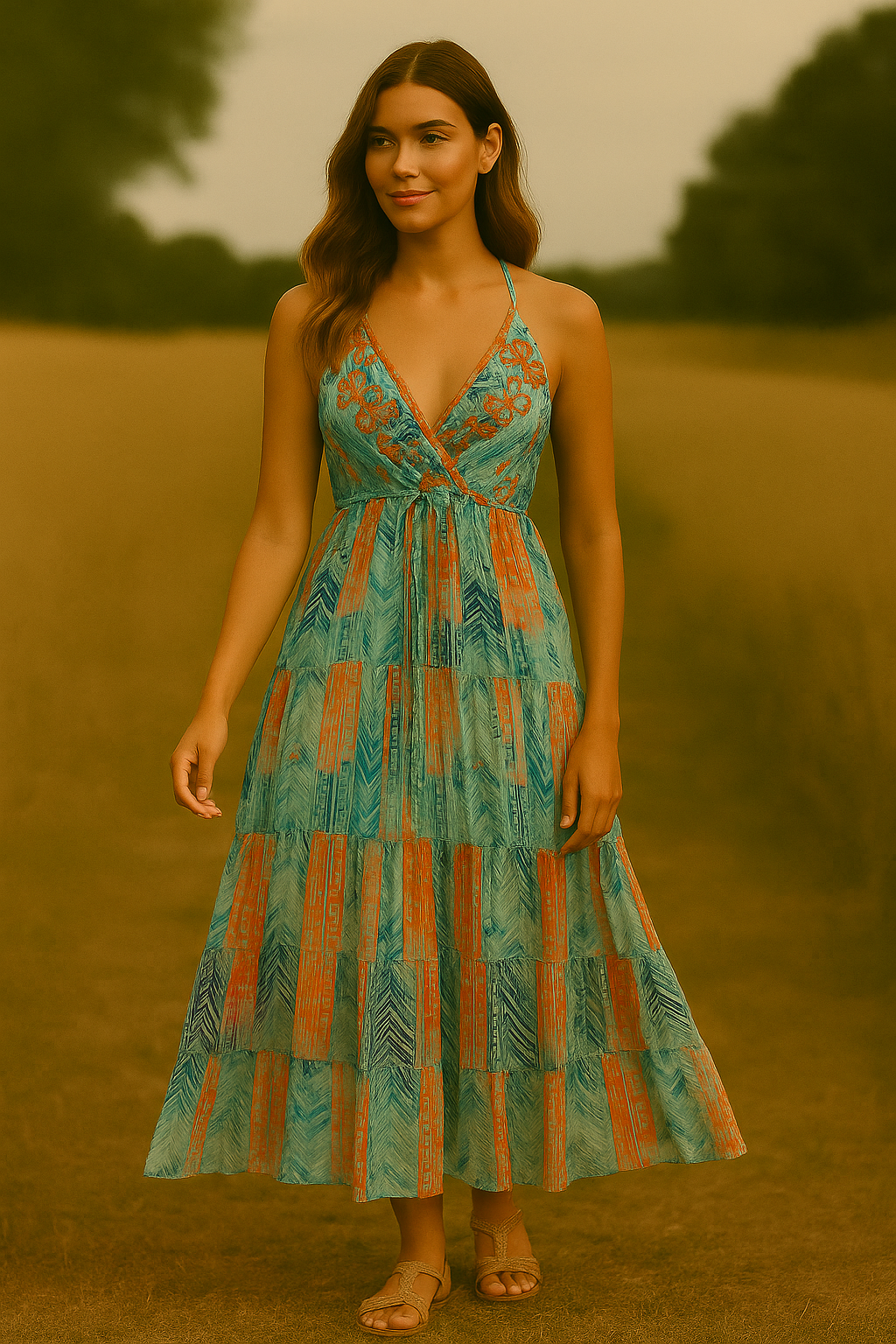 vestido-bordado-turquesa-Parvati-3 vestido bordado boho - La Gata Voladora