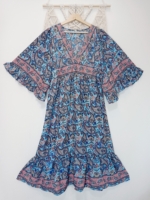 Vestido de la india de seda bohemio - La Gata Voladora