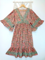 Vestido de la india de seda bohemio - La Gata Voladora