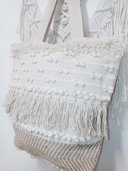 bolso de algodón macramé