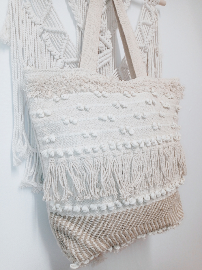 bolso de algodón macramé