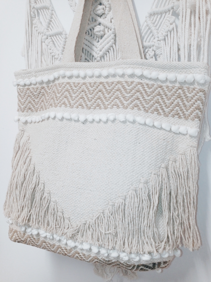 bolso de algodón macramé