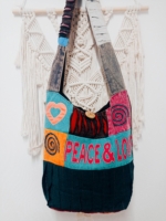 bolso tela patchwork hippy