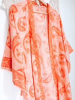 kimono de seda naranja