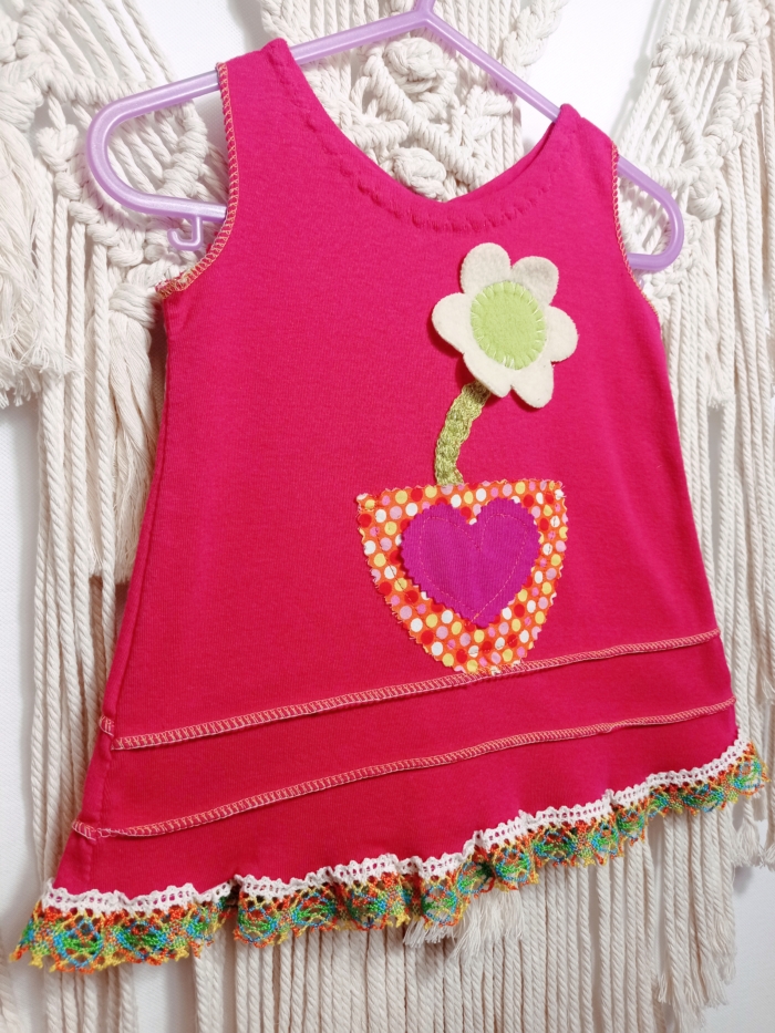 pichi infantil de algodón fucsia