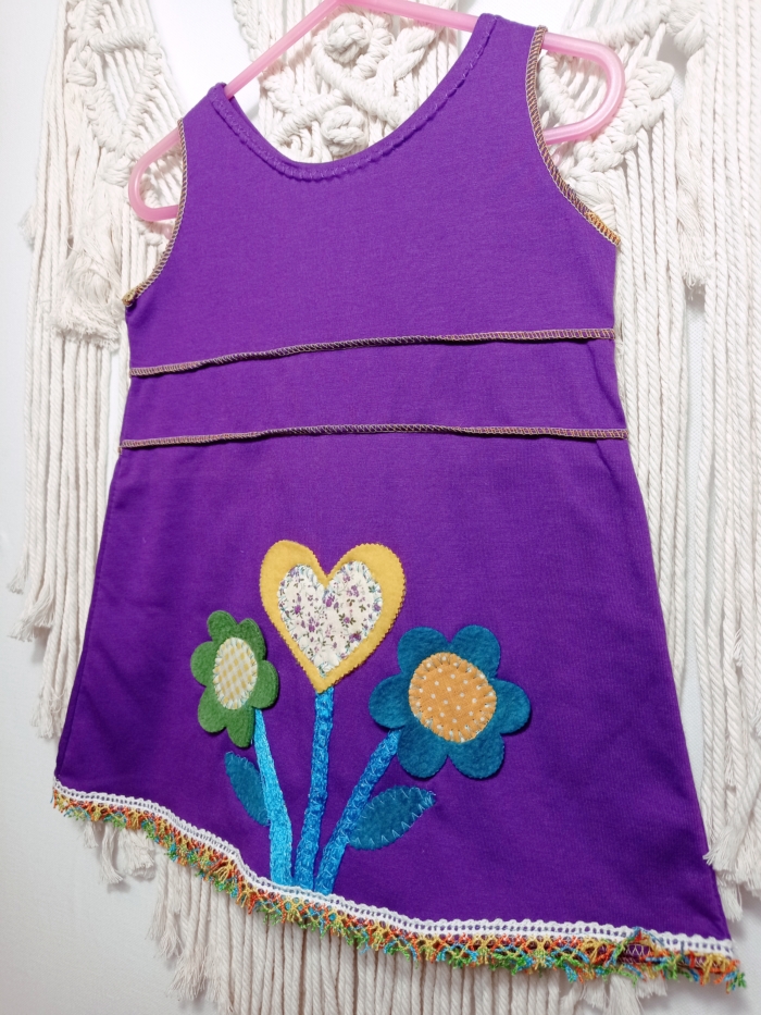 pichi infantil de algodón violeta