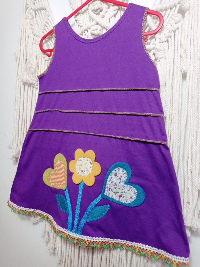 pichi infantil de algodón violeta