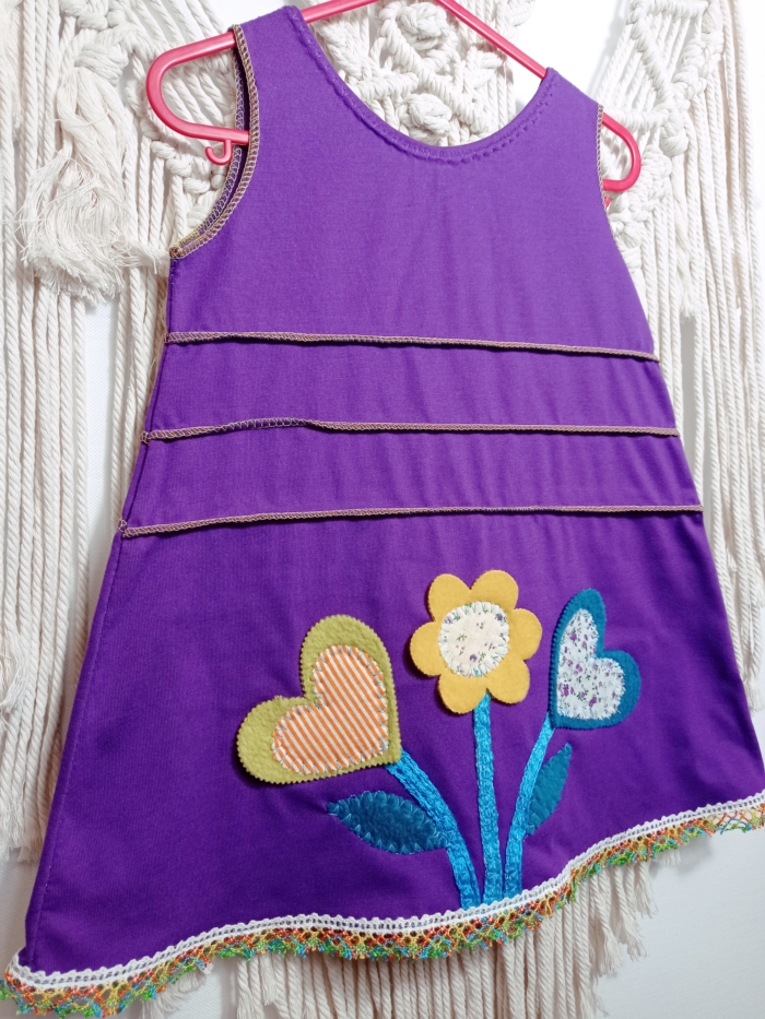 pichi infantil de algodón violeta