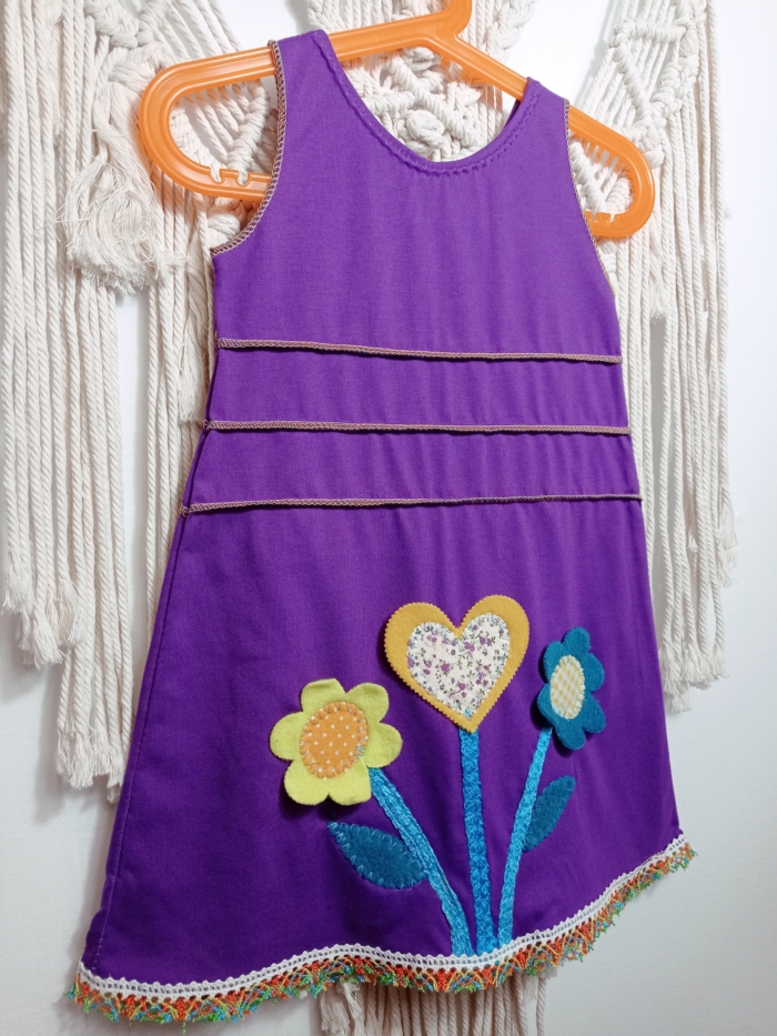 pichi infantil de algodón violeta