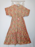 vestido de seda largo pistacho