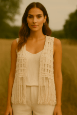 chaleco crochet Dakota boho - La Gata Voladora