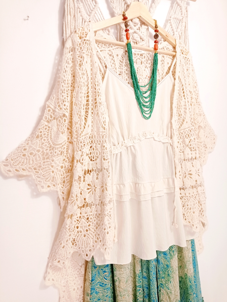 blusa de volantes blanca boho