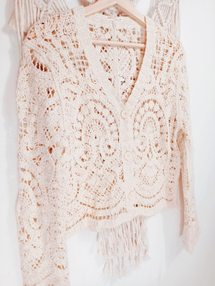 chaqueta de ganchillo estilo boho