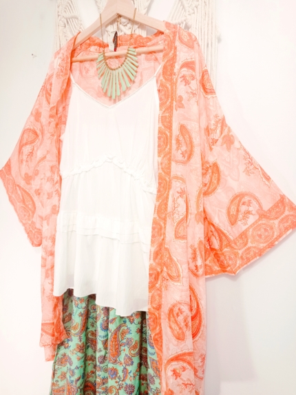 kimono de seda boho