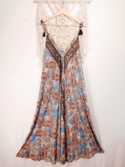 Vestido de Seda Oshun Gold dorado boho – La Gata Voladora