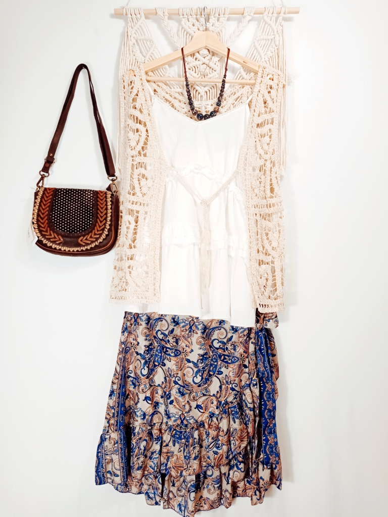 look crochet y seda boho chic