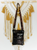 Bandolera de Piel Tarifa negra y marrón – La Gata Voladora