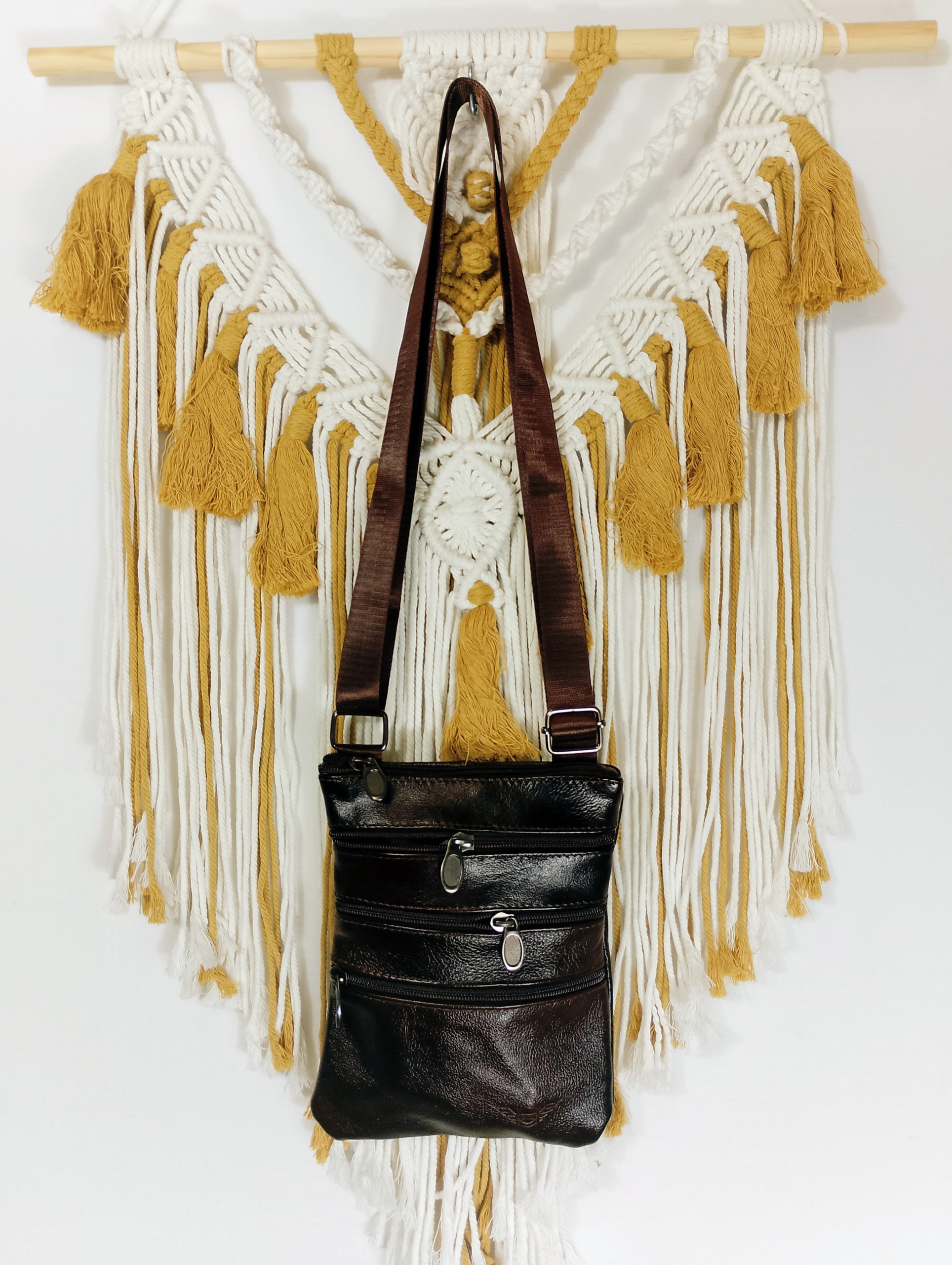 Bandolera de Piel Tarifa marrón – La Gata Voladora (1) Bandolera de Piel Tarifa negra y marrón – La Gata Voladora