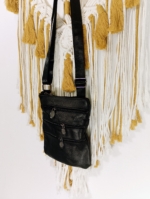 Bandolera de Piel Tarifa negra y marrón – La Gata Voladora