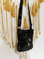 Bandolera de Piel Tarifa negra y marrón – La Gata Voladora