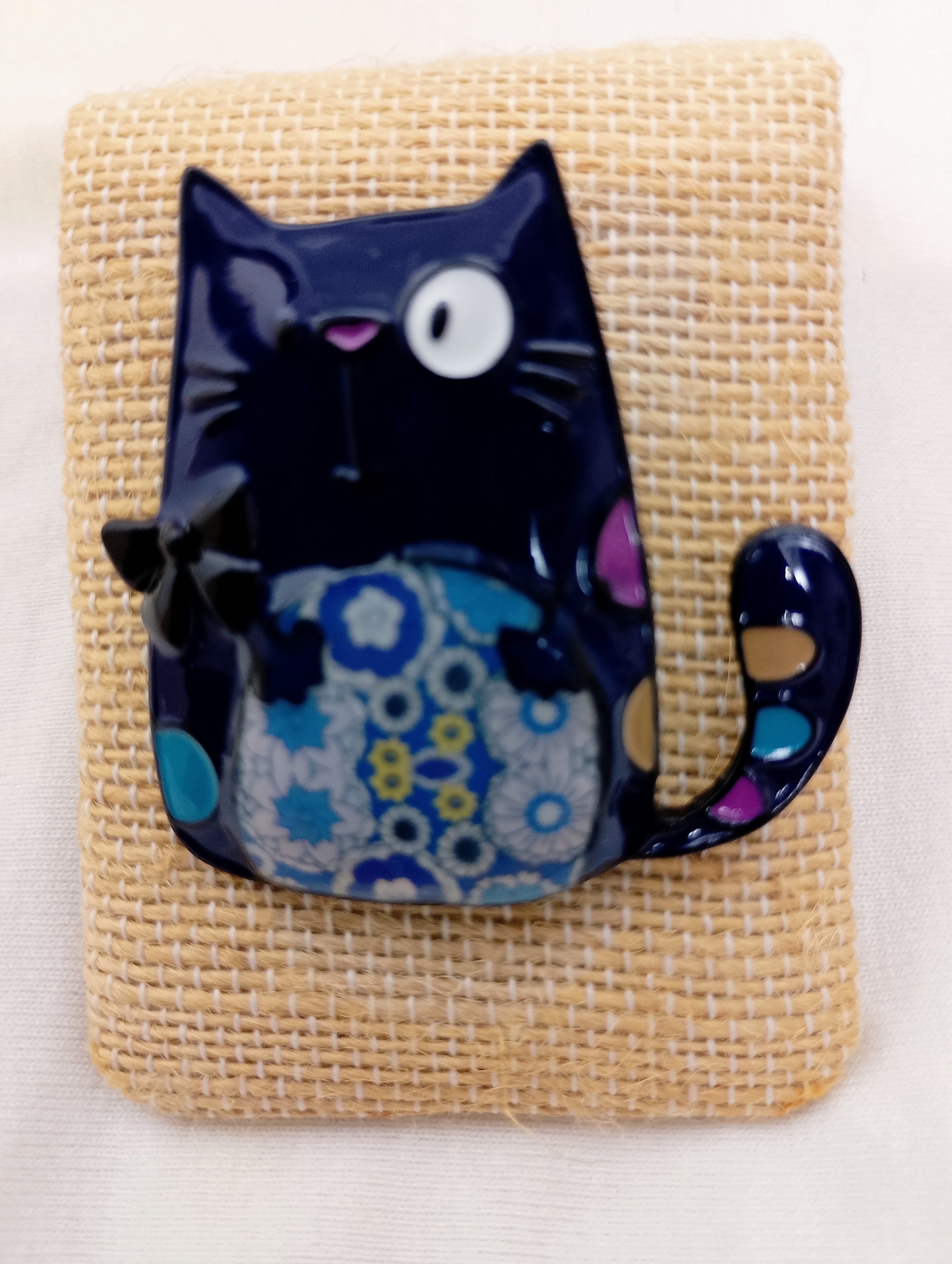 Broche Gato Boho Pop (1) Broche gato boho pop estilo bohemio -La Gata Voladora