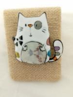 Broche gato boho pop estilo bohemio -La Gata Voladora