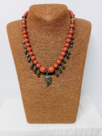 Collar Bohemio Aruna salmón estilo étnico – La Gata Voladora