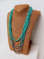 Collar Cleopatra Boho-Chic artesanal con cordón de cuero – La Gata Voladora