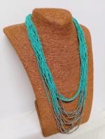 Collar Cleopatra Boho-Chic artesanal con cordón de cuero – La Gata Voladora