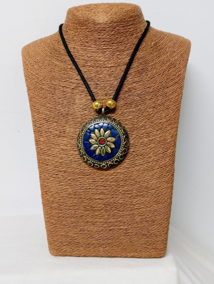 Collar Mándala Boho Chic Azul – La Gata Voladora