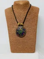 Collar Shiva Om boho chic azul eléctrico – La Gata Voladora