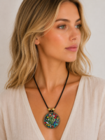 Collar Shiva Om boho chic multicolor – La Gata Voladora