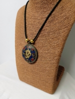 Collar Shiva Om boho chic azul eléctrico – La Gata Voladora