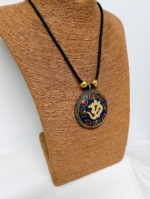 Collar Shiva Om boho chic azul eléctrico – La Gata Voladora